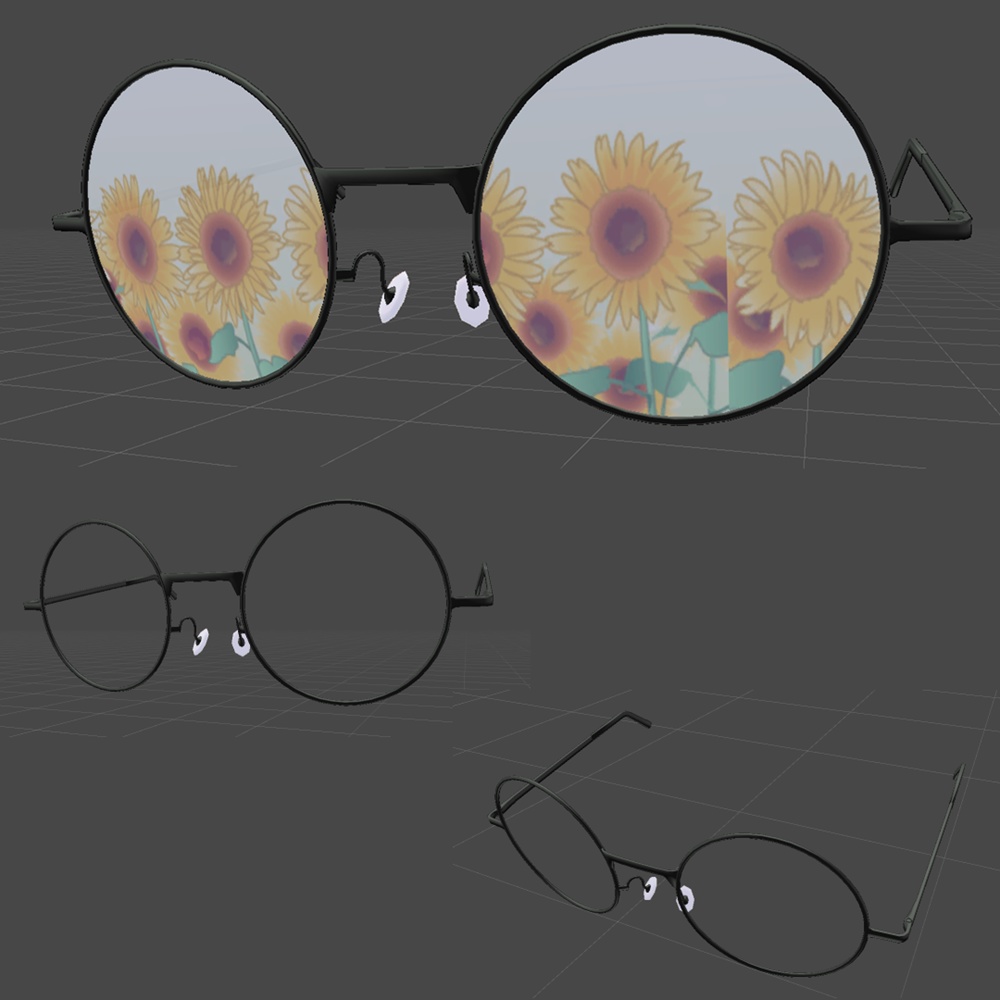 風景の流れるまるめがね