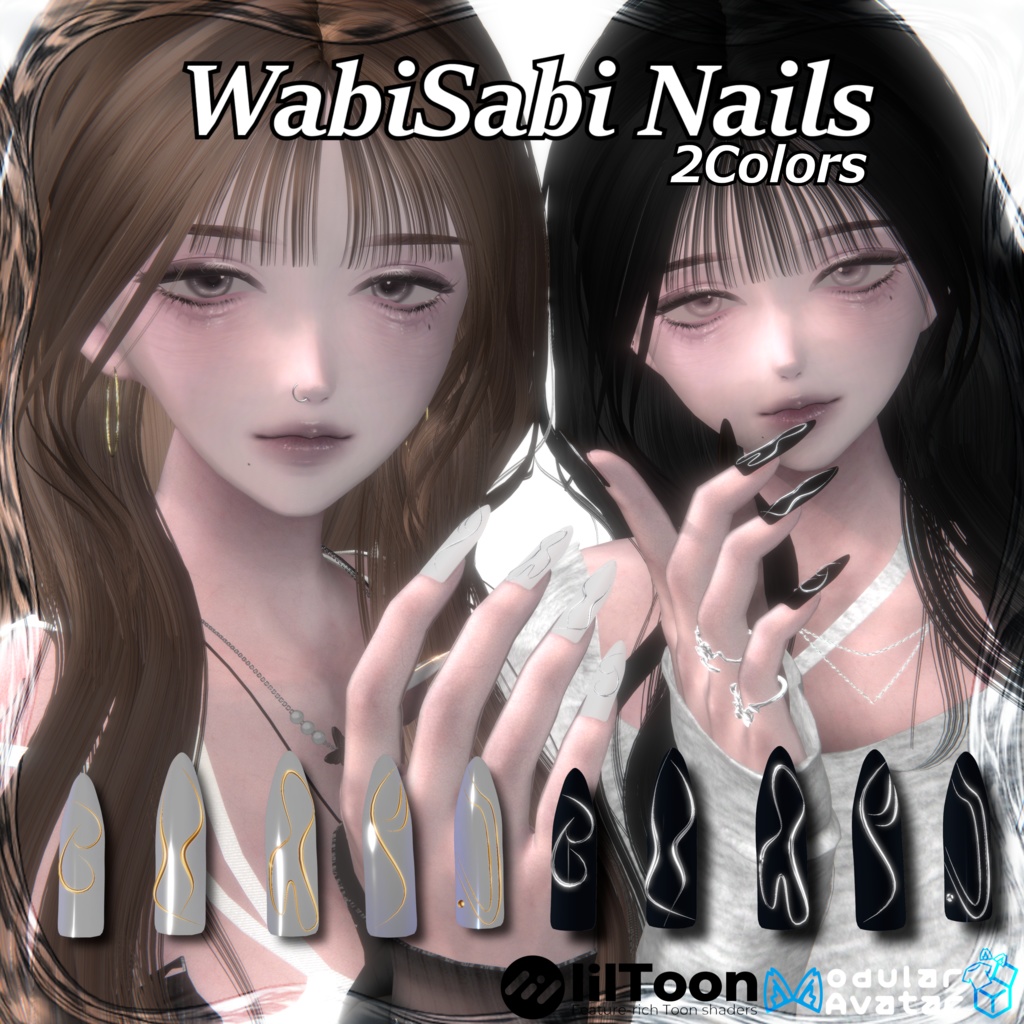 【4アバター対応】WabiSabi Nails