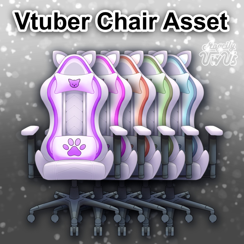 Vtuber Gaming Chair Asset 2 - Set of 10