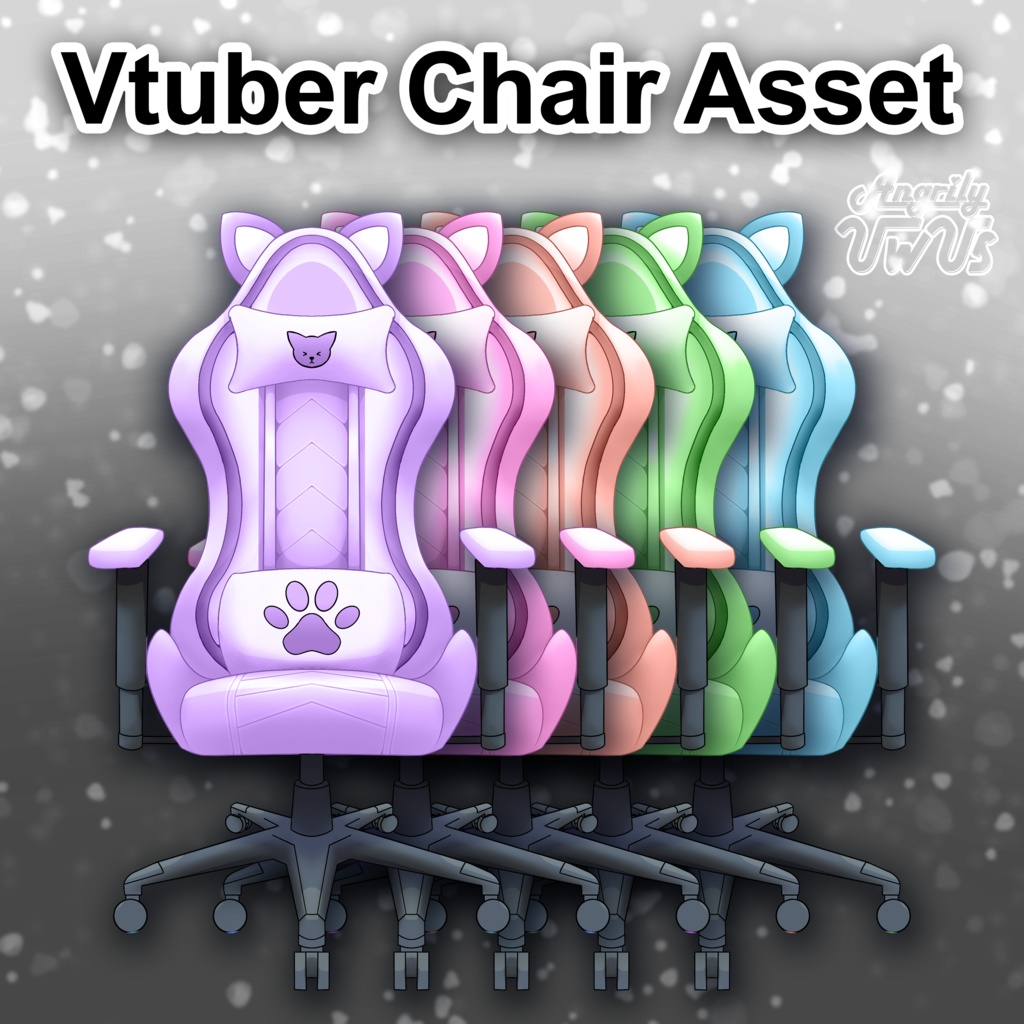 Vtuber Gaming Chair Asset 3 - Set of 10