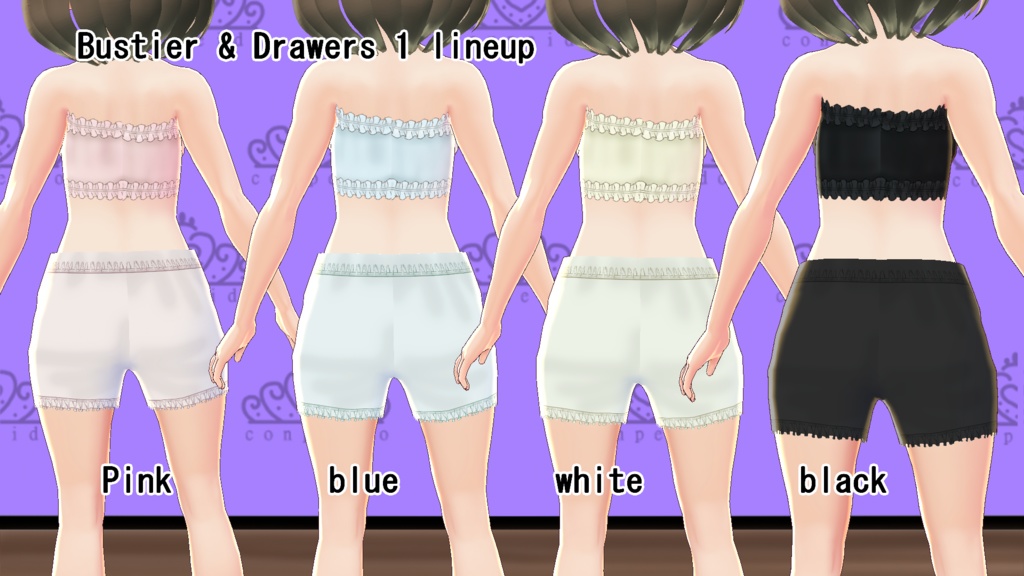 【VRoid】ドロワーズセット