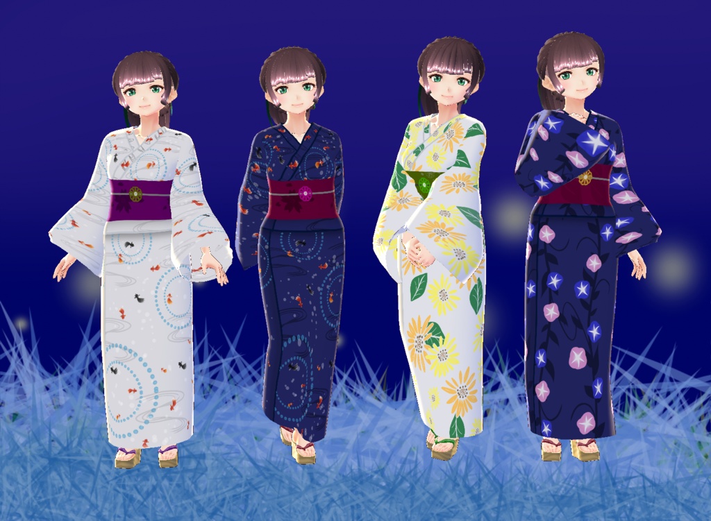 【VRoid】定番浴衣のセット