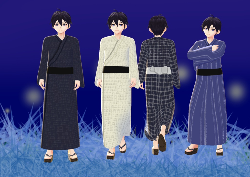 【VRoid】男性定番浴衣セット