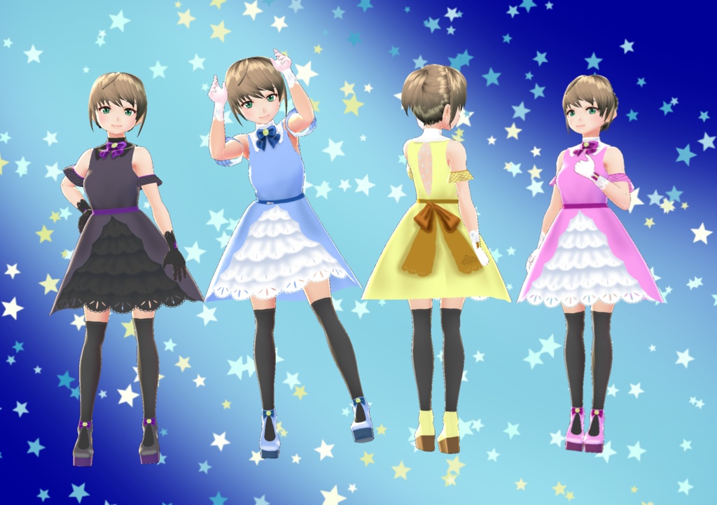 【VRoid】マジカル風ワンピセット