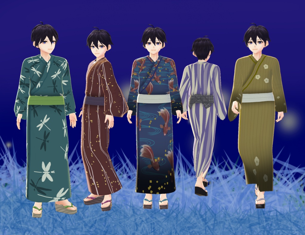 【VRoid】選べる男性浴衣セット