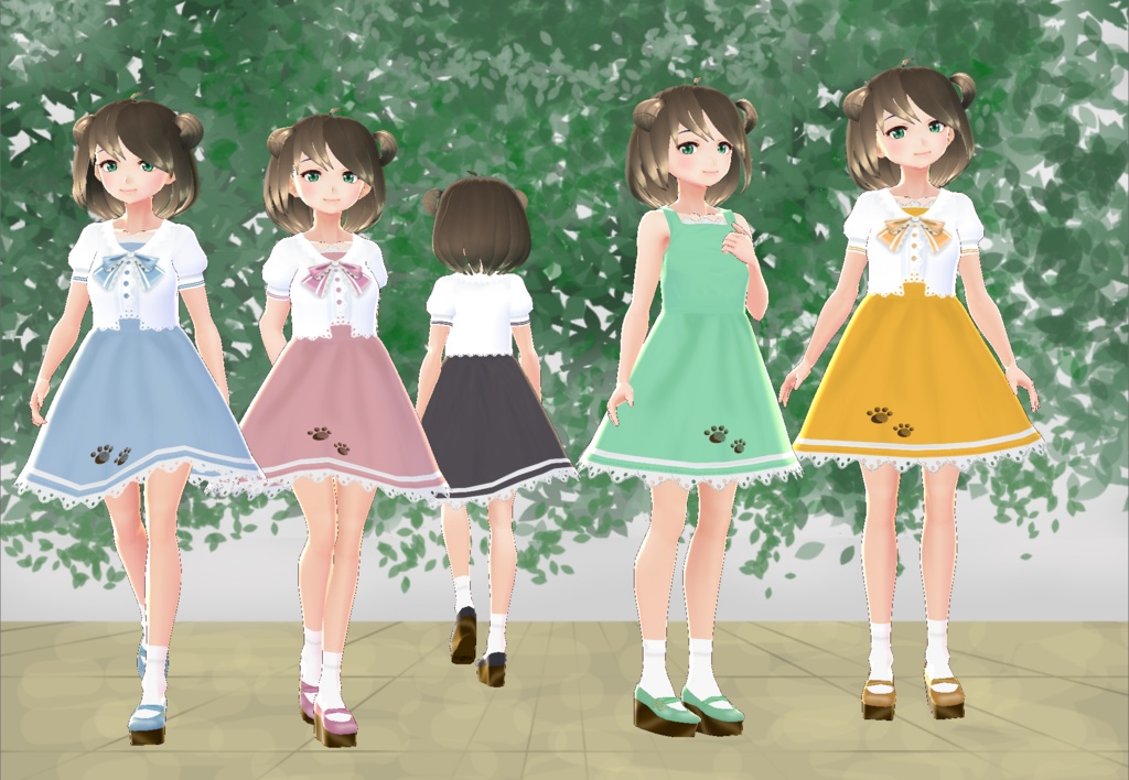 【VRoid】あしあとワンピセット