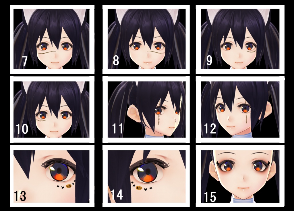 【VRoid/無料有】フェイスペイントセット