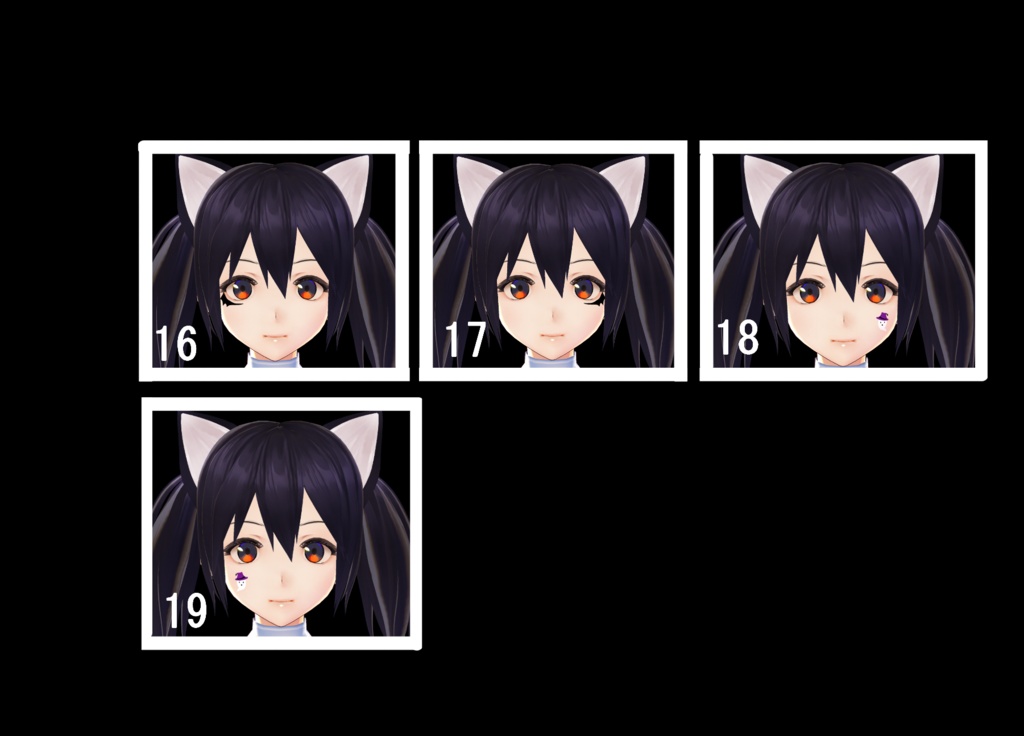 【VRoid/無料有】フェイスペイントセット