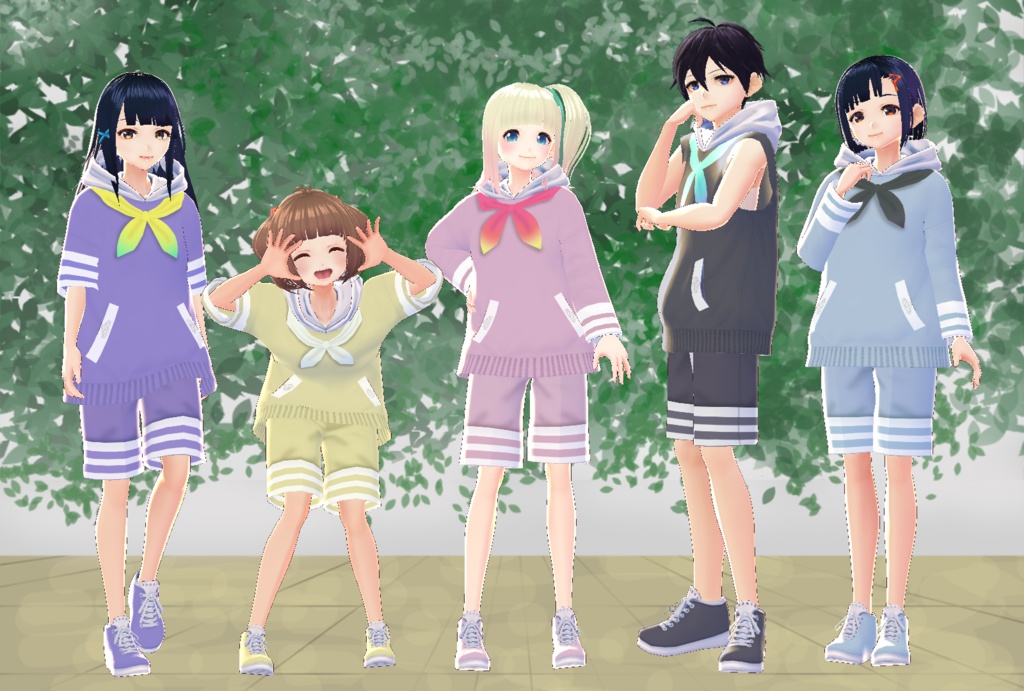 【VRoid】セーラーパーカーセット