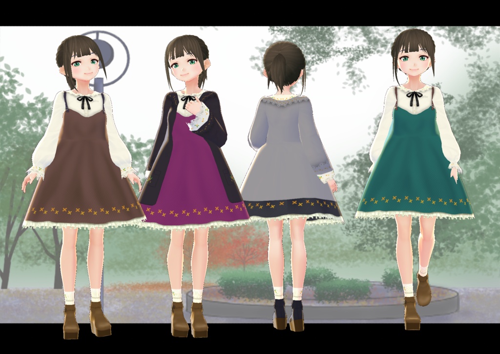 【VRoid】金木犀ワンピセット