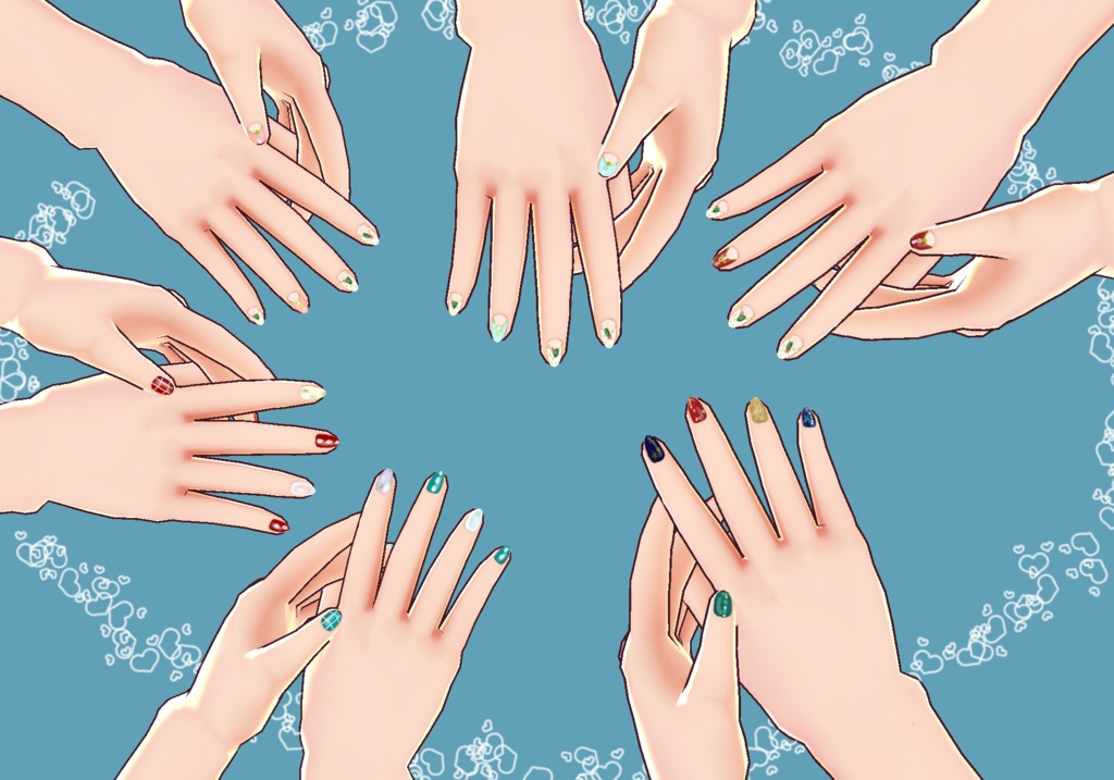 【VRoid/無料有】ウィンターフェイスペイントセット