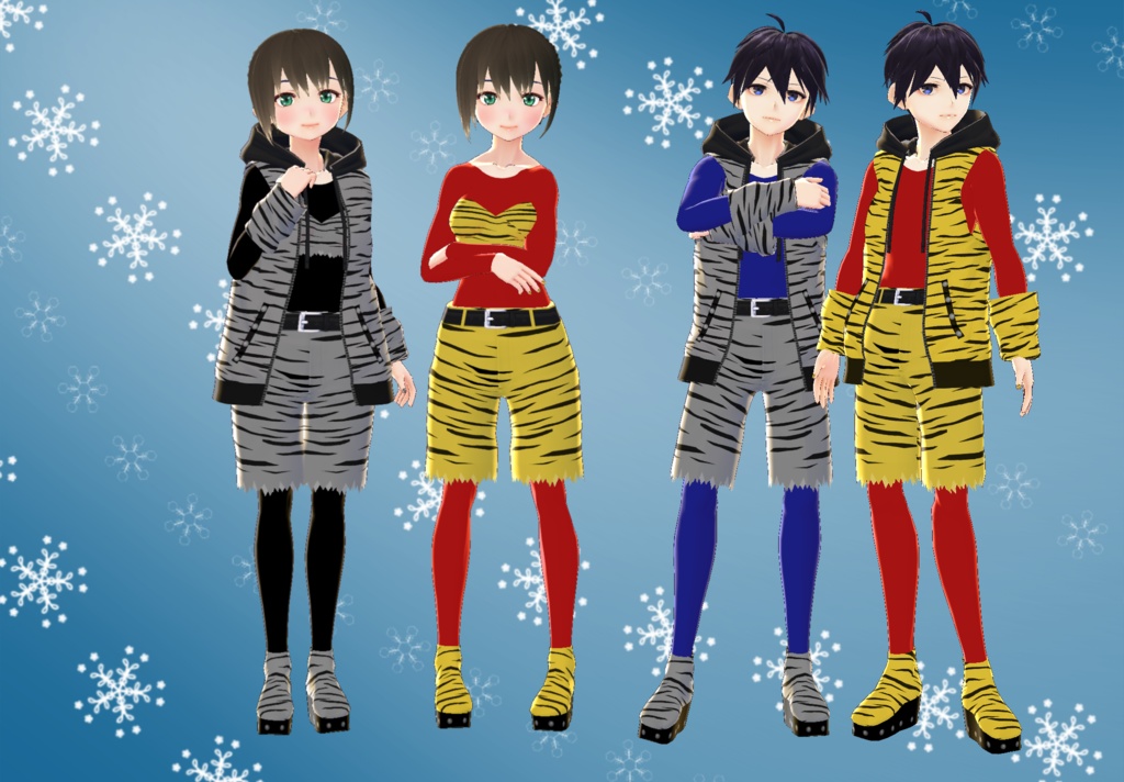 【VRoid/無料有】節分パーカーセット