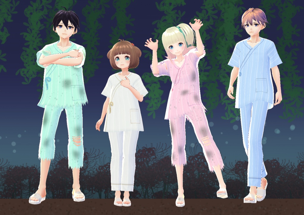 【VRoid】病棟着セット