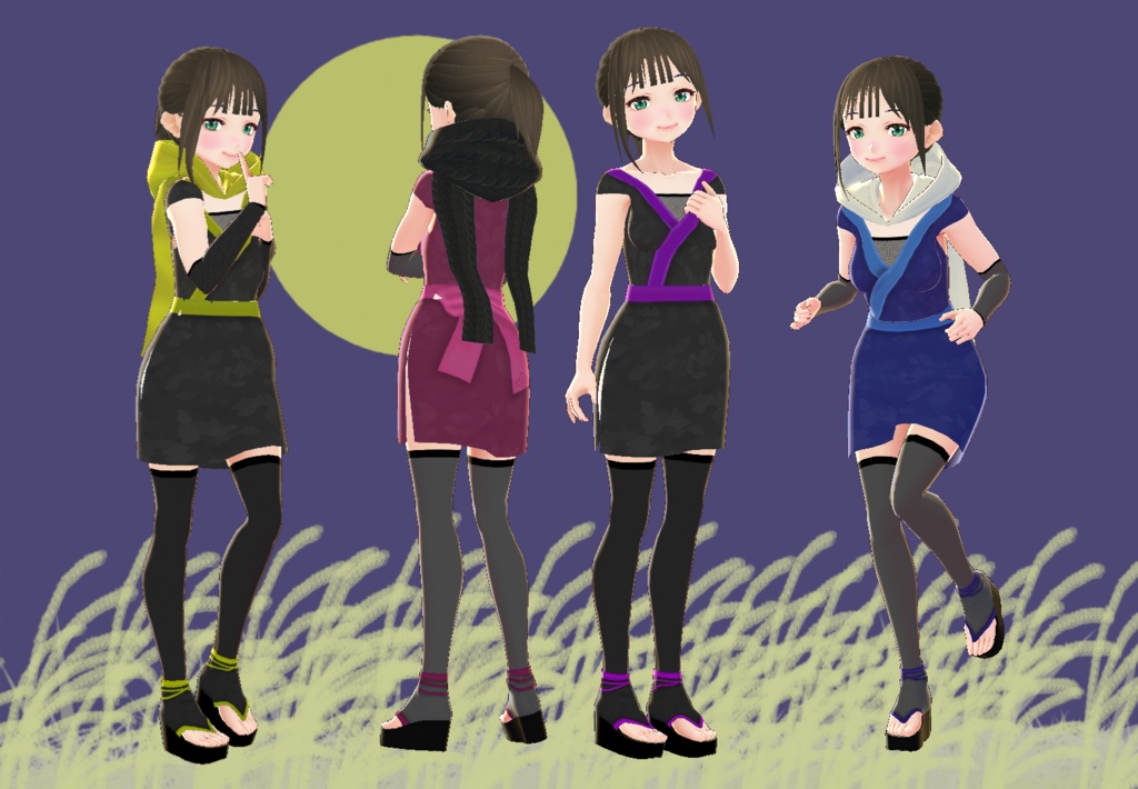 【VRoid/無料有】くノ一セット