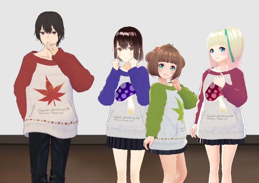 【VRoid】500人記念トレーナーセット