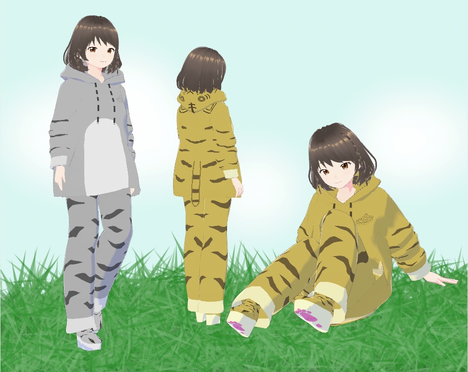 【VRoid/無料有】寅年パーカーセット(正式版)