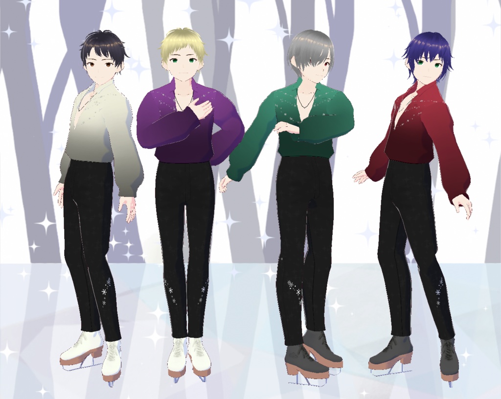 【VRoid】スケート衣装Aセット(正式版)