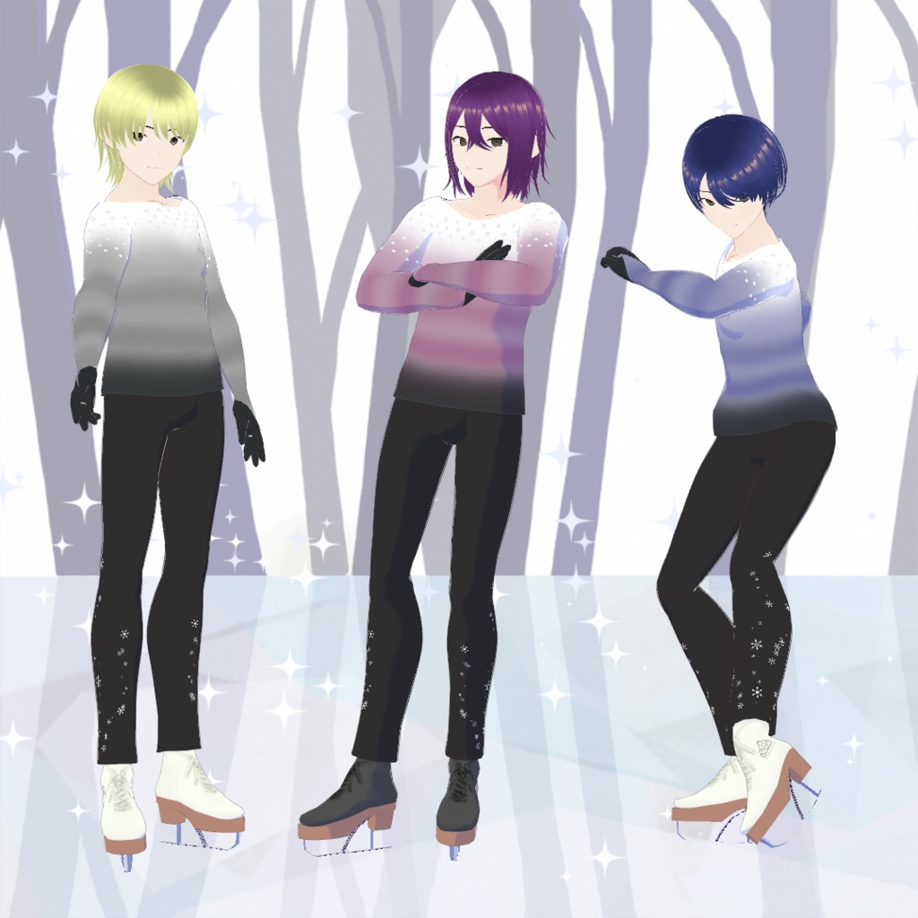 【VRoid】スケート衣装Bセット(正式版)