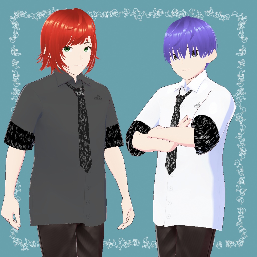 【VRoid】袖柄シャツセット(正式版)