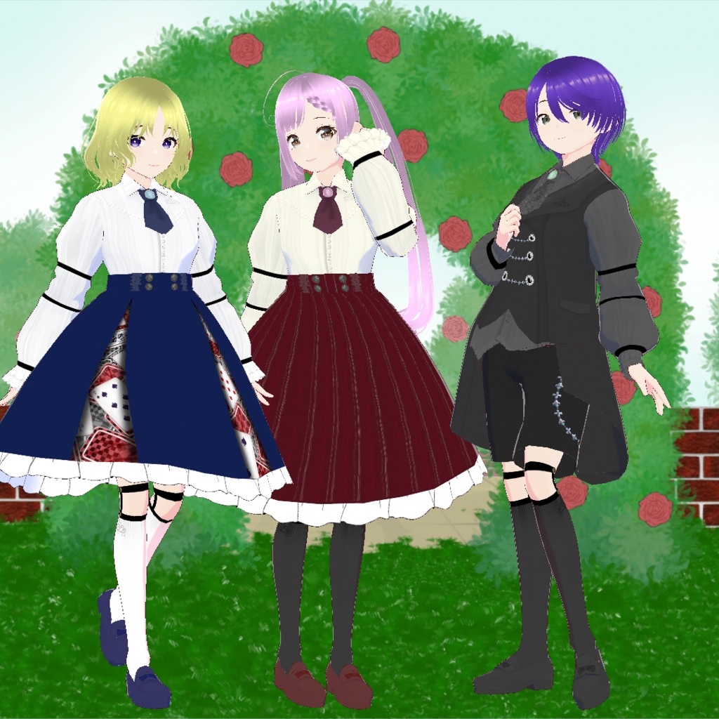 【VRoid/無料有】1100人記念ゴシック風セット(正式版用)