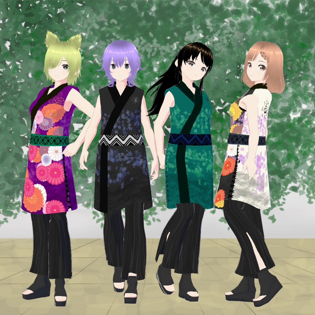 【VRoid/無料有】1200人記念和太鼓風衣装セット(正式版)