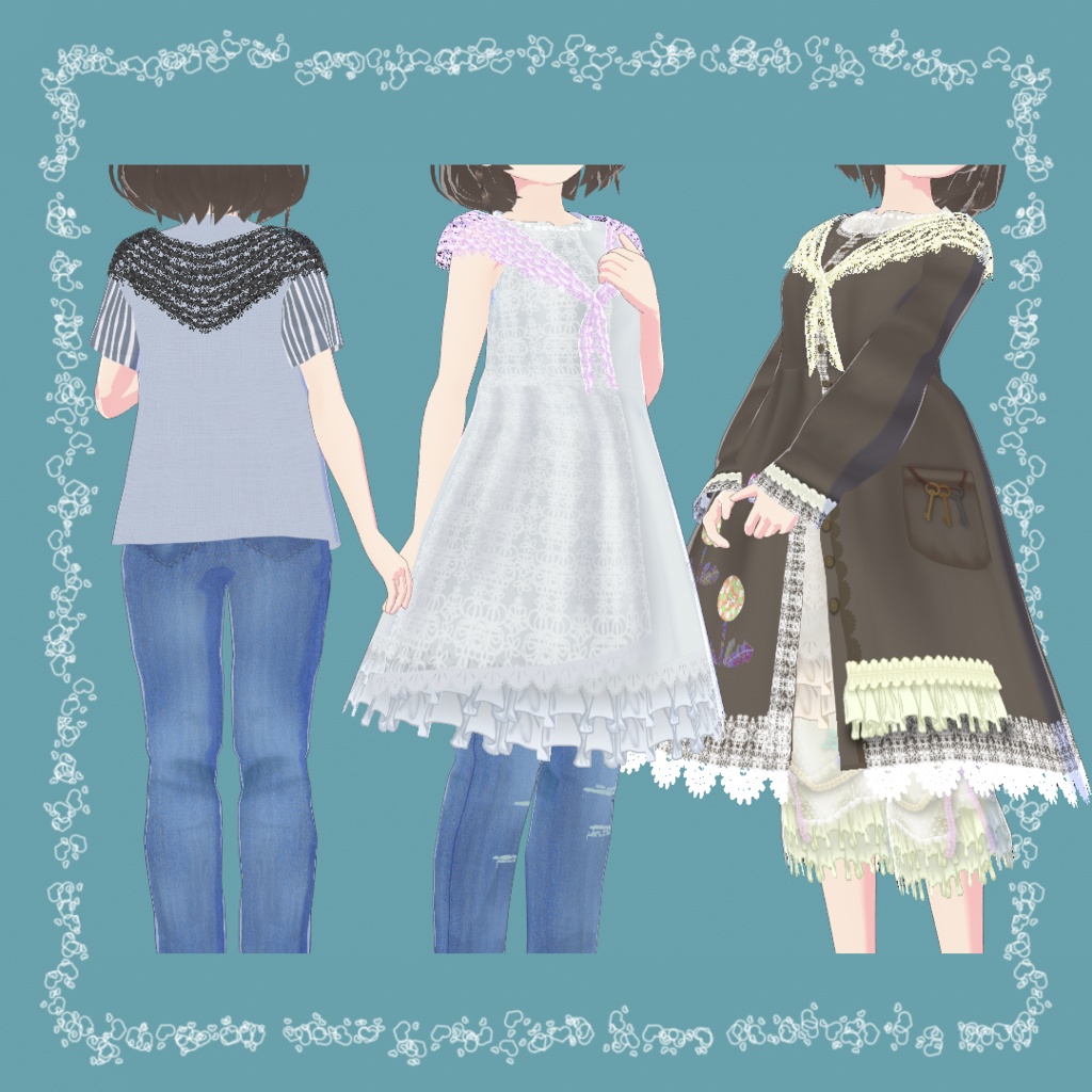 【VRoid】レーススカーフ(正式版)