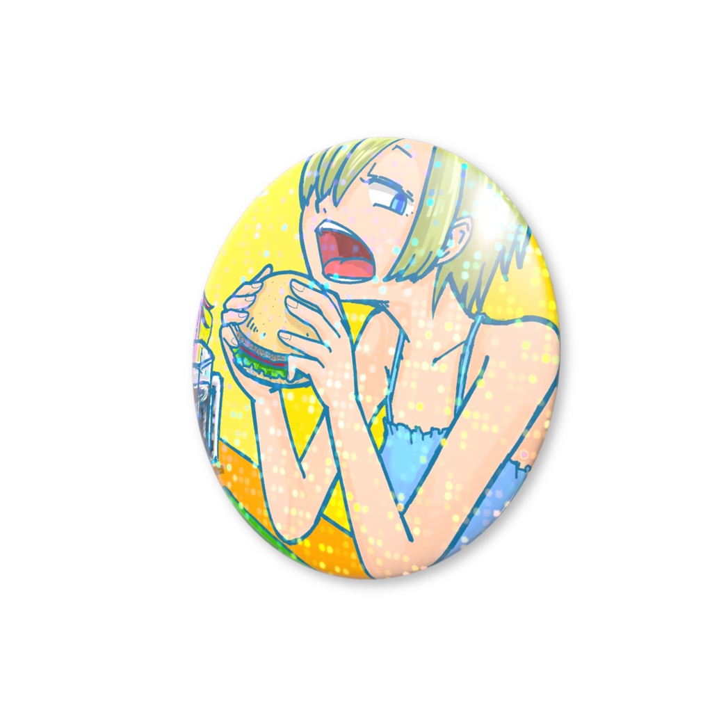 あーん缶バッジ44mm(グリッター)