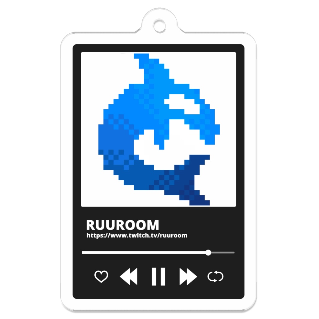 【RUUROOM】ドットロゴアクリルキーホルダー