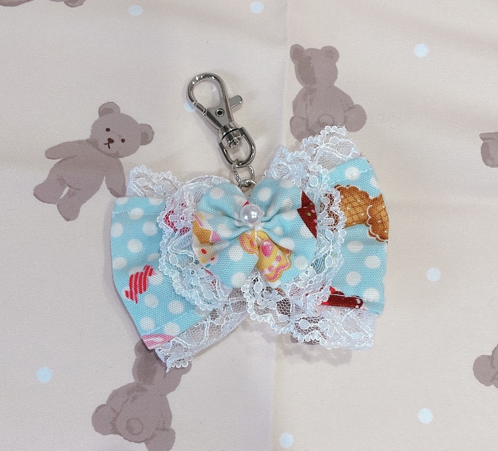 sweets 𖦊ワンピース(水色)ヘアアクセ付き