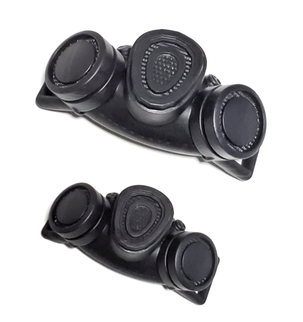 ミニチュアガスマスクブラック、シルバー(ぬいぐるみ10、16㎝サイズ向け)