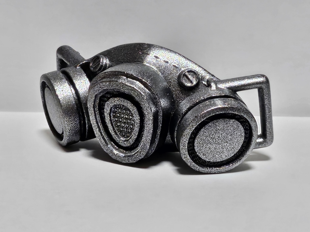 ミニチュアガスマスクブラック、シルバー(ぬいぐるみ10、16㎝サイズ向け)