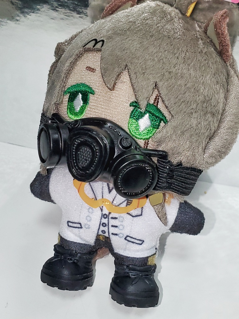 ミニチュアガスマスクブラック、シルバー(ぬいぐるみ10、16㎝サイズ向け)