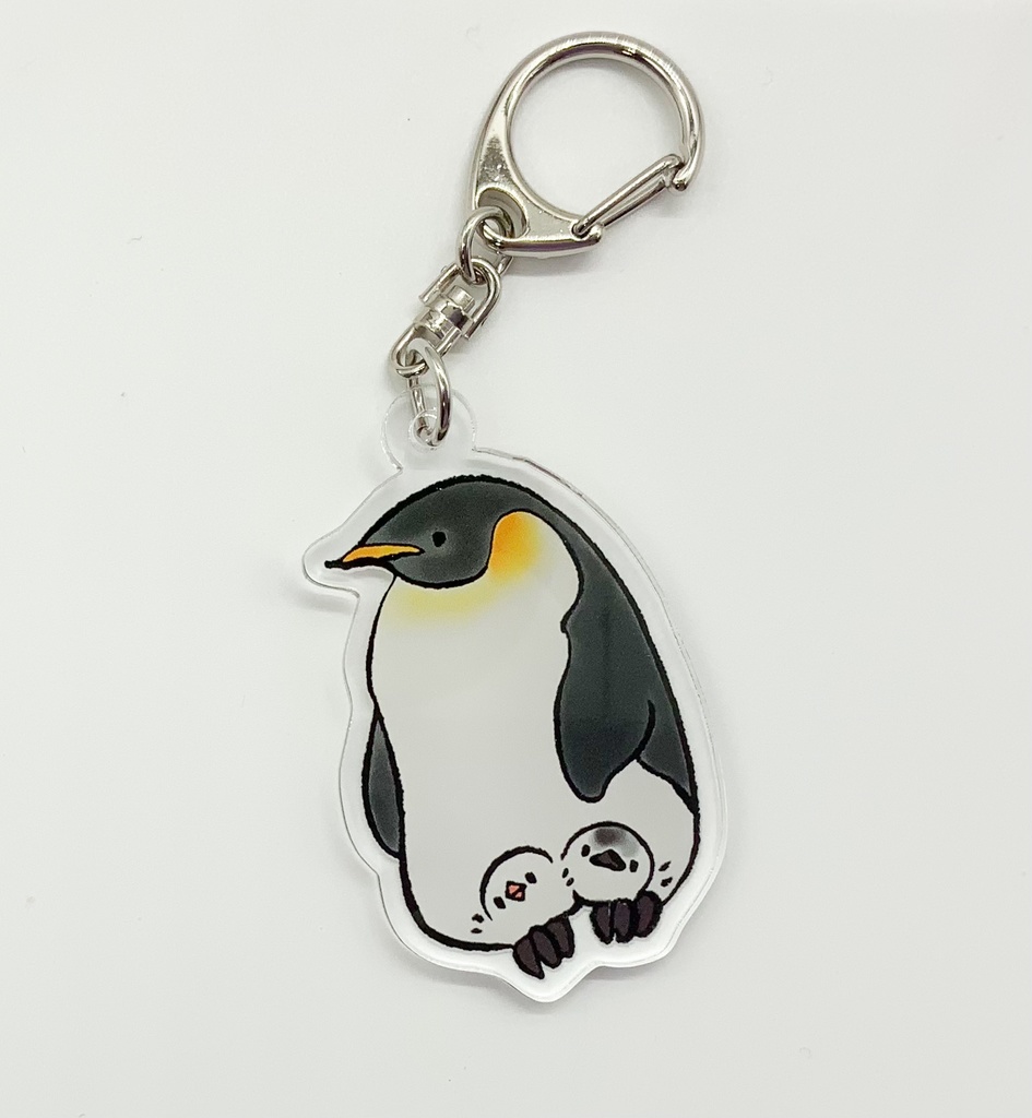 アクリルキーホルダー　皇帝ペンギンとぶんちょ