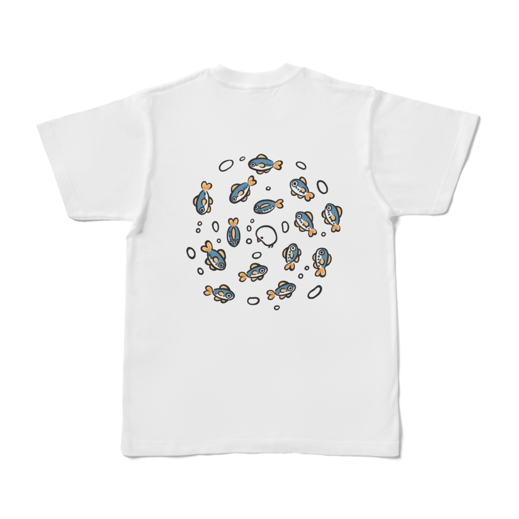 イワシトルネードとぶんちょTシャツ(背面)