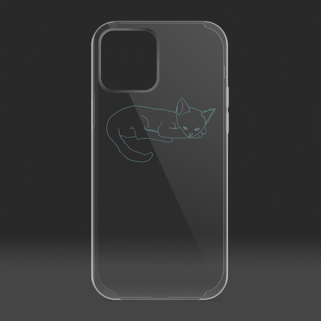 猫 クリアiPhoneケース - iPhone12 / 12 Pro