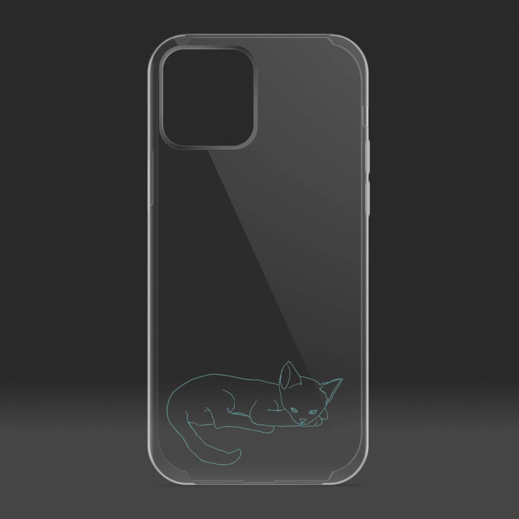 猫 クリアiPhoneケース - iPhone12 / 12 Pro