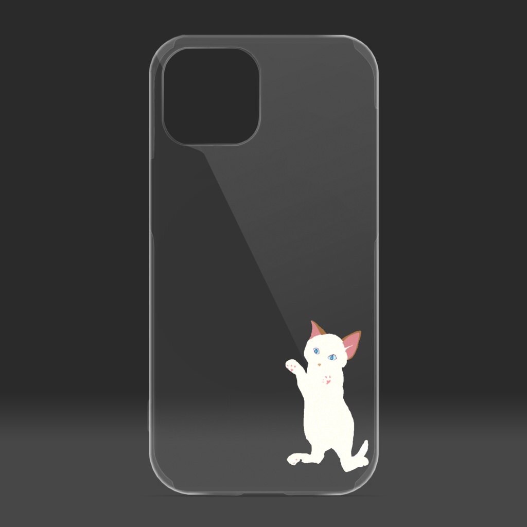 甘え猫 color 線画なし版① クリアiPhoneケース