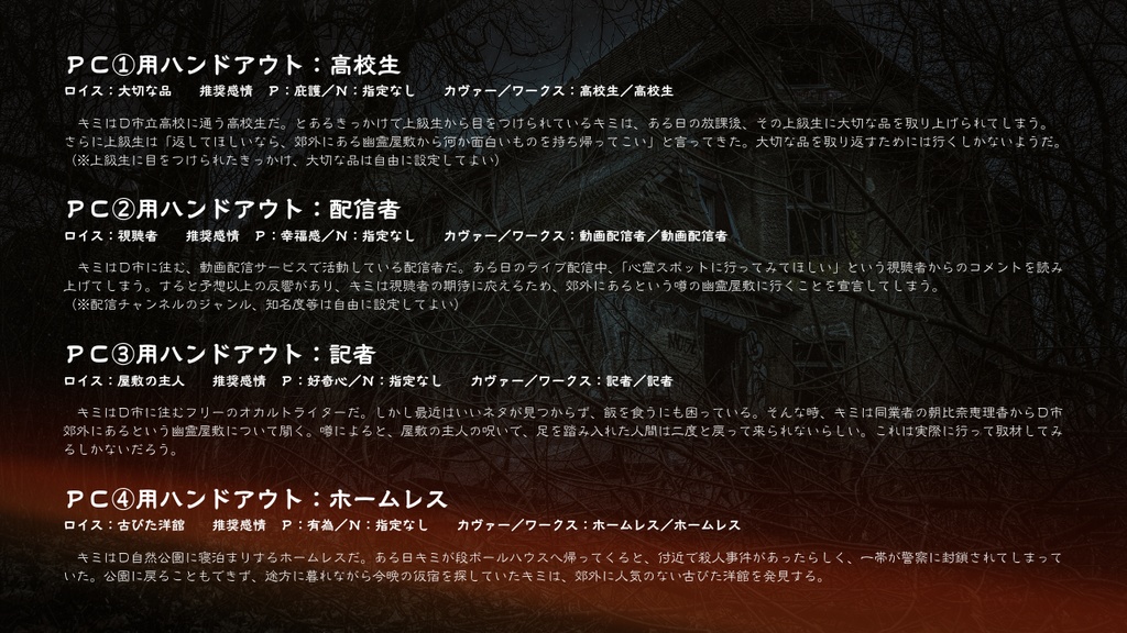 【DX3rd/CRC】ホーンテッド・ハウス・ツアー【SPLL:E113174】