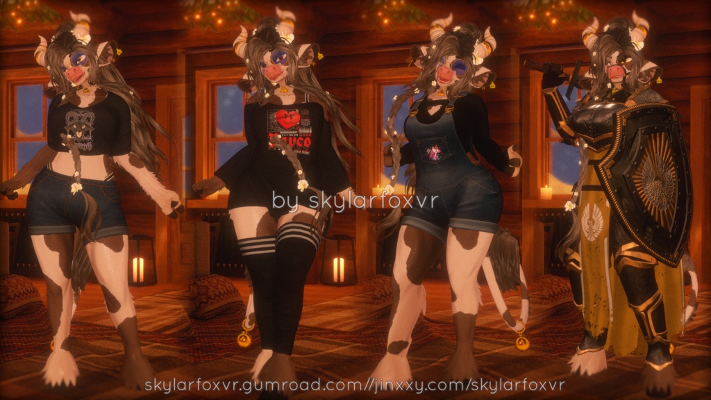 Lydia | VRChat Cow Avatar | PC, Quest, Wholesome, Optimized, MMD, Face Tracking!