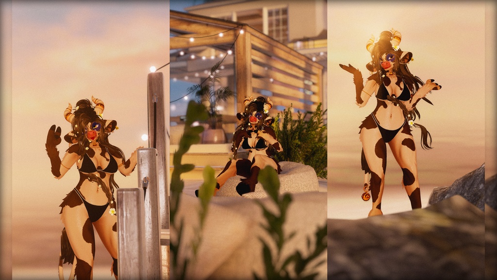 Lydia | VRChat Cow Avatar | PC, Quest, Wholesome, Optimized, MMD, Face Tracking!