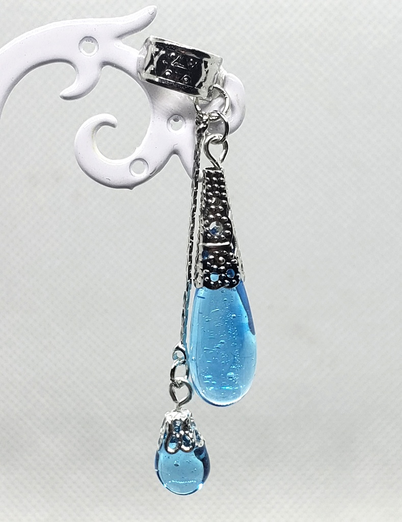 雫型 イヤーカフ 【勿忘草色】