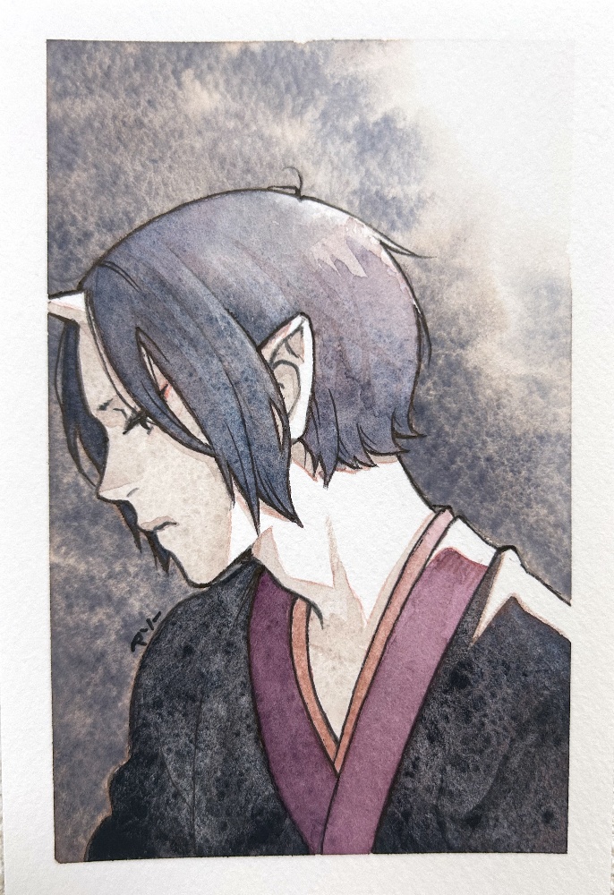 アナログ透明水彩原画