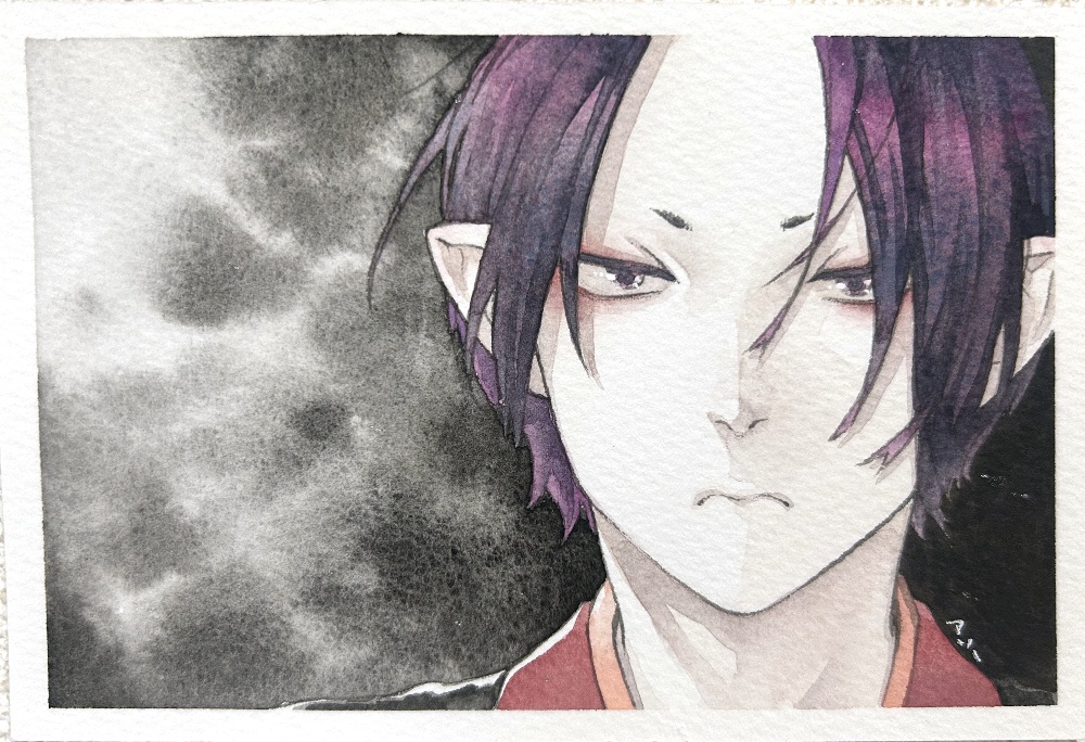 アナログ透明水彩原画