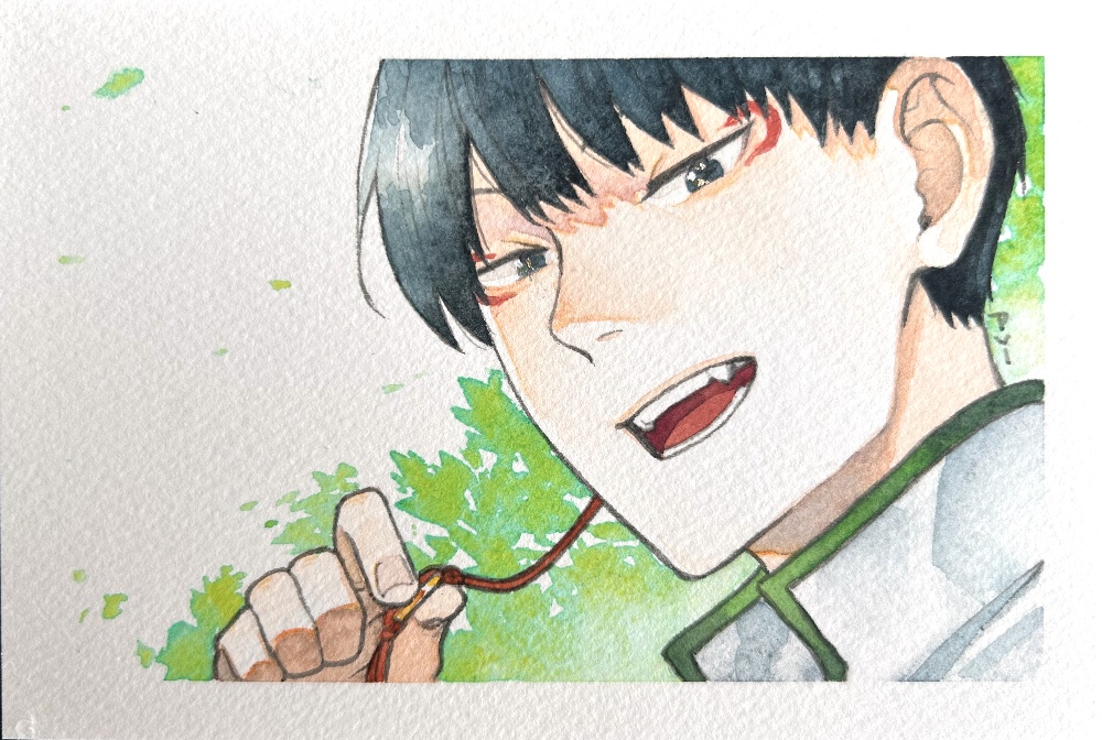 アナログ透明水彩原画