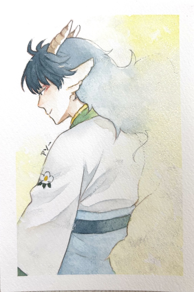 アナログ透明水彩原画