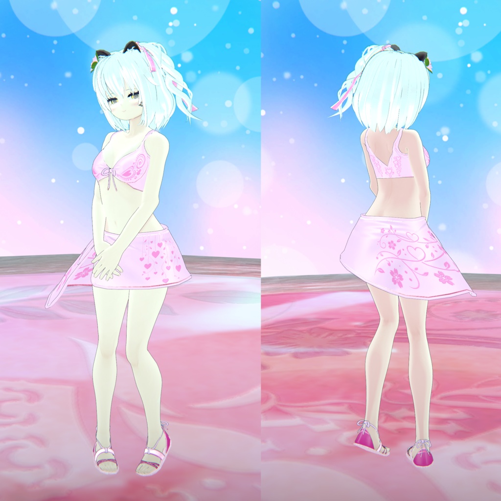 【期間限定セール中!】【無料アクセあり!】【3Dモデル】黒音イヴ【Code_Summer2026】VRChat/palworld対応