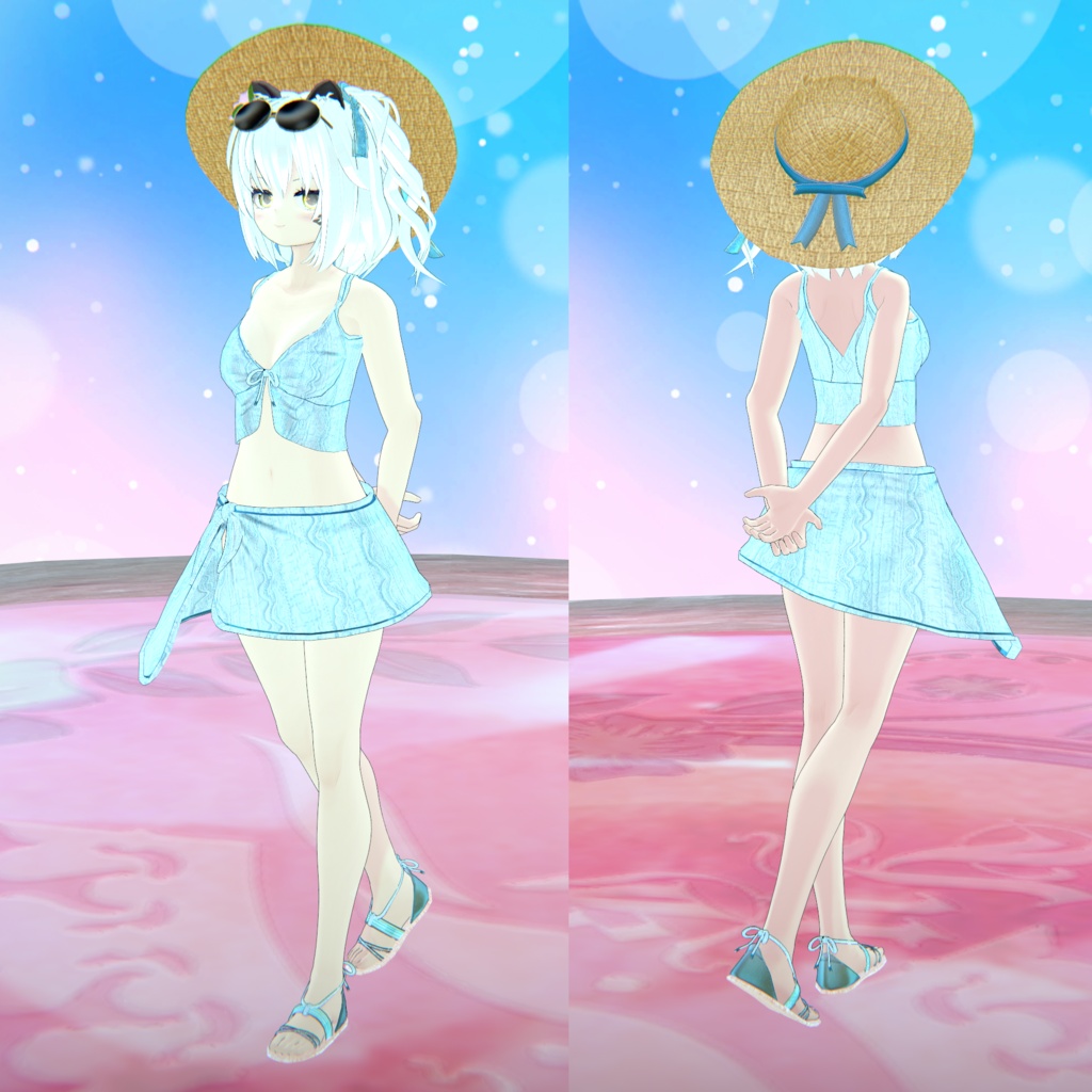 【期間限定セール中!】【無料アクセあり!】【3Dモデル】黒音イヴ【Code_Summer2026】VRChat/palworld対応