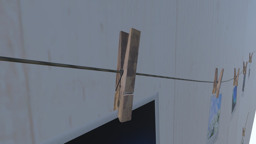 5連フォトフレーム【natural】VRC想定3Dモデル