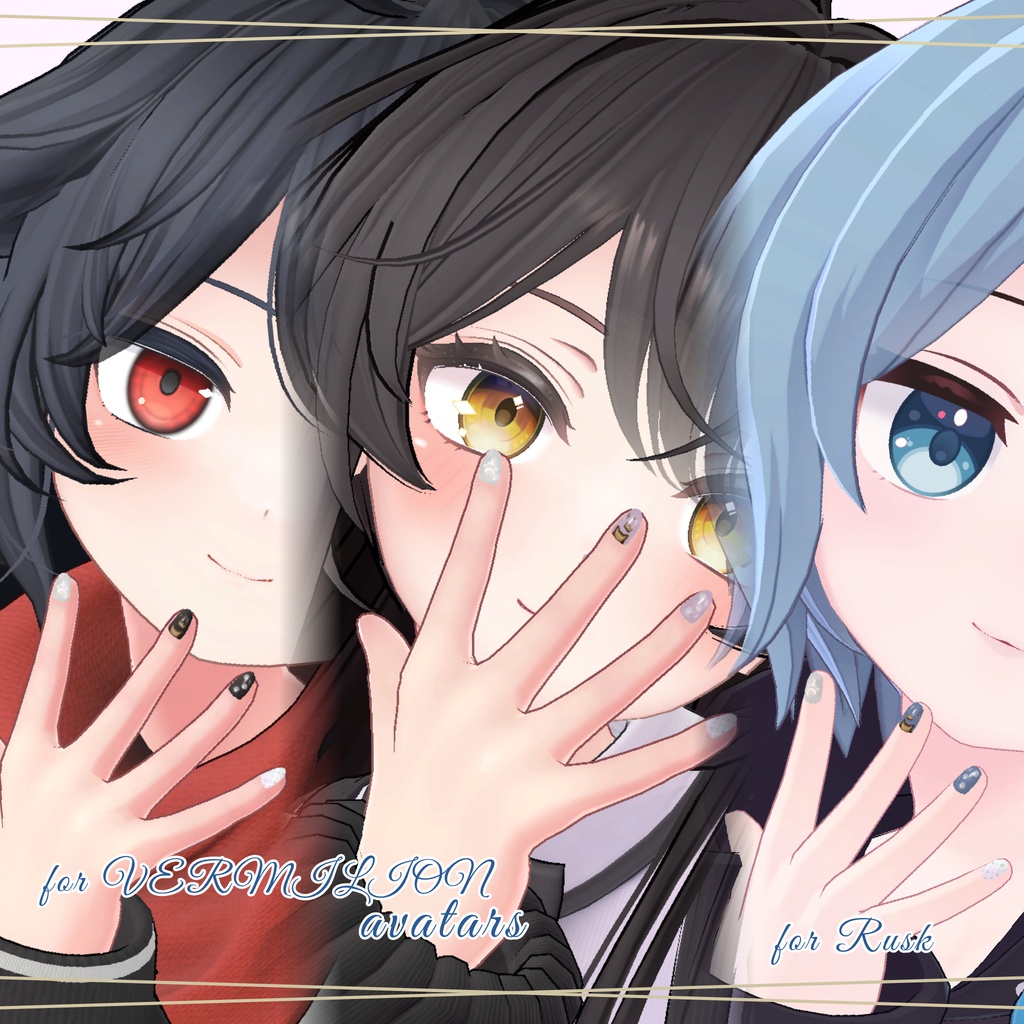 簡単改変【32アバター・MDollnail用】ネイルテクスチャ-Mofu Neko-