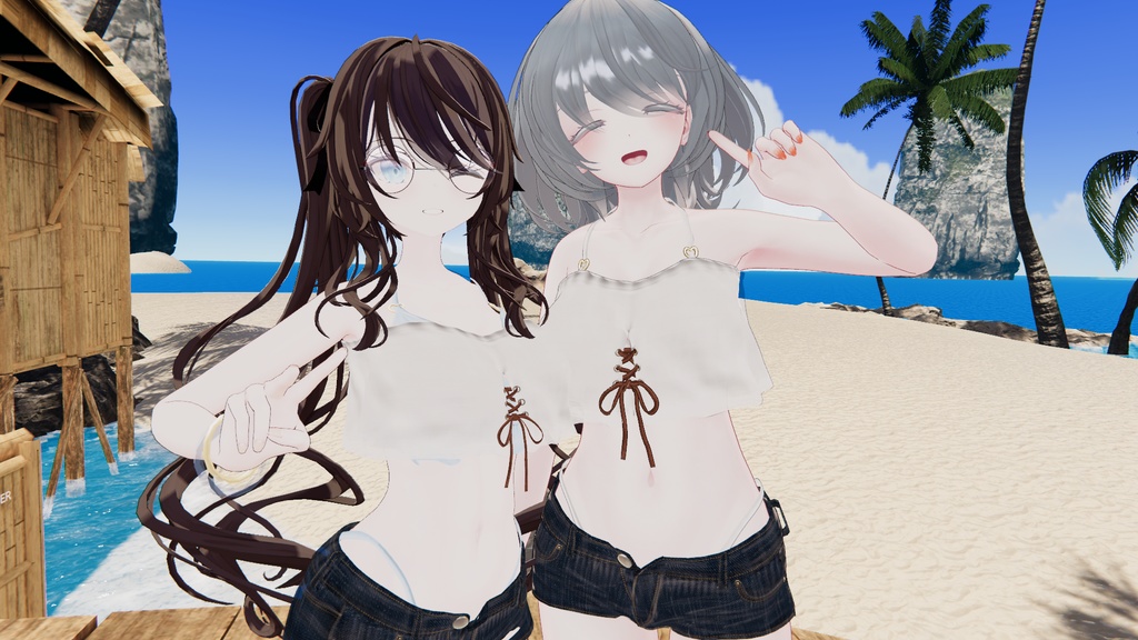 衣装替えギミック付き2wayBeachWear【25アバター対応】